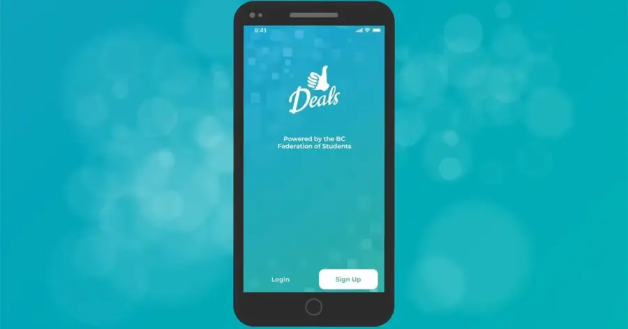 Enjoy exclusive student discounts with our Deals App! Deals app on a phone